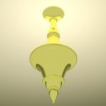 Chandelier Italy 3D - model CAD symbol Barovier&Toso Fanale 1930