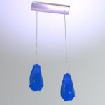 Modern blue chandelier 3D model Flame