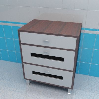 Floor cabinet 3d-model Bricklaer Bali 72x34