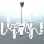 White chandelier modern Italy 3D - model CAD symbol Aureliano Toso murano 1938 Giustinian