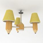 Modern chandelier for the childrens room 3D model LT01mk11