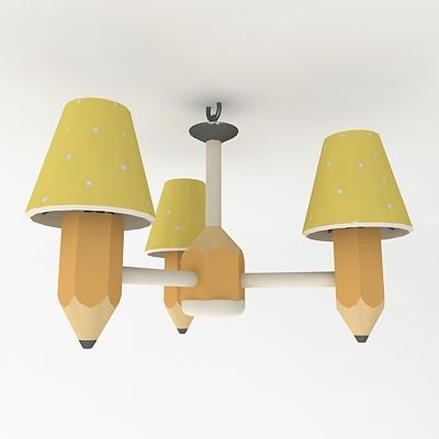 Modern chandelier for the childrens room 3D model LT01mk11