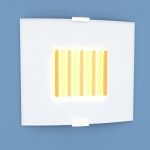 Square yellow-white lights Minimalism 3D - model CAD symbol Light1MK16