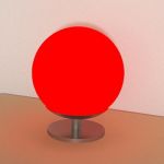 Red spherical desk lamp Italy 3D model Lussole md 04