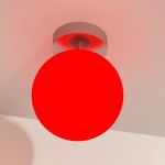 Spherical red chandelier high-tech Italy 3D - model Lussole md 06