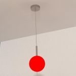 Spherical red chandelier Italy 3D object Lussole md 07