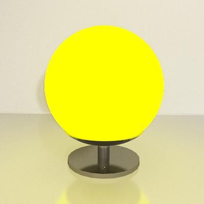 Yellow spherical desk lamp Italy CAD 3D - model symbol Lussole md 11