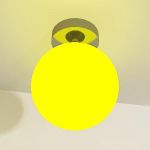 Spherical yellow chandelier Italy 3D - model CAD symbol Lussole md 13