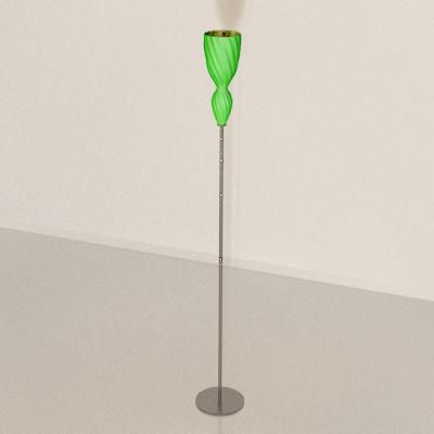 Green floor lamp in the Art Nouveau style CAD 3D - model symbol Lussole md 23