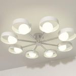 Minimalist white chandelier Italy 3D - model Lussole md 32