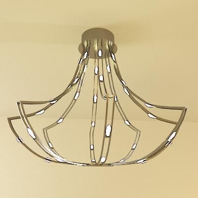 Italian chandelier 3D model Metalspot 07 35x30