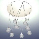 Chandelier high-tech 3D - model CAD symbol NETTING