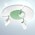 Minimalist white and green chandelier Germany 3D - model CAD symbol Grossmann Pro6