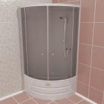 Qualitative 3D-model of Shower Enclosures 05 90x90x200