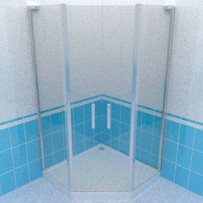 Shower door 3d-model BAS Pandora PNT-TD 100x100