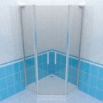 Shower door 3d-model BAS Pandora PNT-TD 90x90