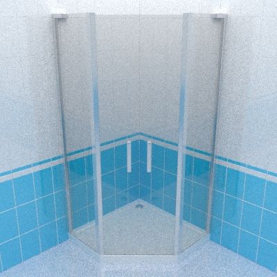 Shower door 3d-model BAS Pandora PNT-TD 90x90