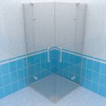 Shower door 3d-model BAS SATURN-CR 90x90