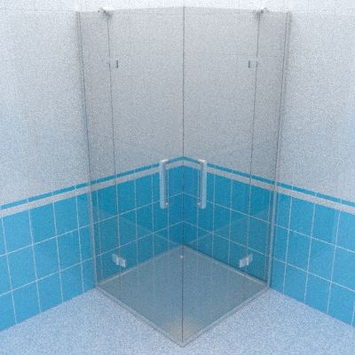 Shower door 3d-model BAS SATURN-CR 90x90