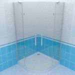 Shower door 3d-model BAS SATURN-R 100x100