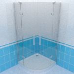 Shower door 3d-model BAS SATURN-R 90x90