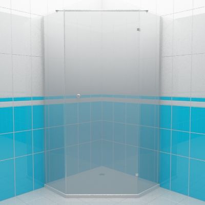 Shower door 3d-model RIHO SCANDIC 100x100x200