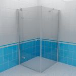 Shower door 3d-model Ravak SmartLine SMSD2+SMPS 110x100 R