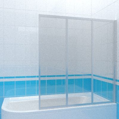 Shower door 3d-model Ravak VS3 130x140