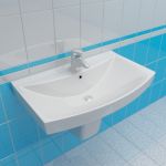 Sink 3d-model Cersanit Carina 70x43