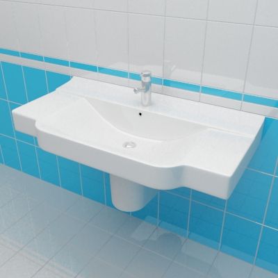 Sink 3d-model Cersanit DECO 90