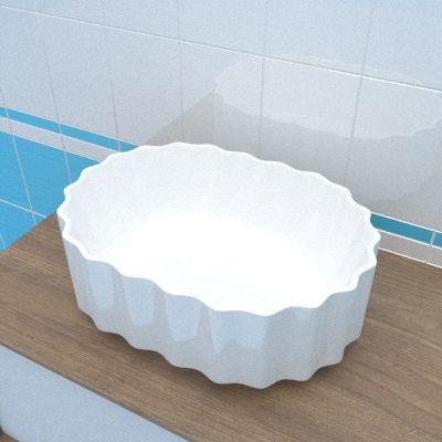 Sink 3d-model Kerama marazzi Conchiglia 50x36x18