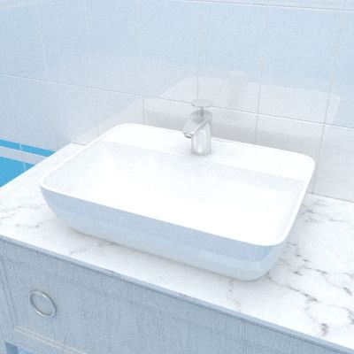 Sink 3d-model Kerama marazzi Plaza 55x40x13