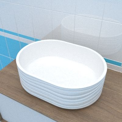 Sink 3d-model Kerama marazzi Sabbia 50x36x18