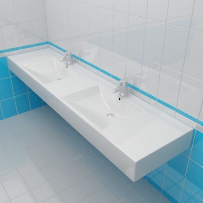 Sink 3d-model PAA Long Step Duo 50x200