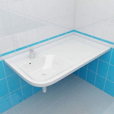 Sink 3d-model Ravak Praktik W 65x116