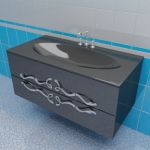 Sink cabinet 3d-model Aqwella Due Amanti 100x42x50 B-H