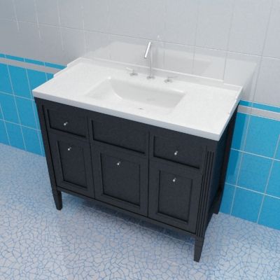 Sink cabinet 3d-model Caprigo Albion 100 Bl