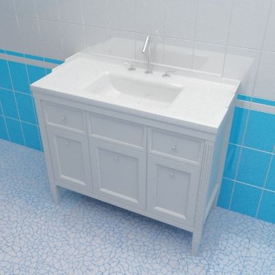 Sink cabinet 3d-model Caprigo Albion 100 W