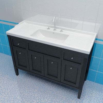 Sink cabinet 3d-model Caprigo Albion 120 Bl