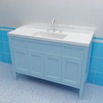 Sink cabinet 3d-model Caprigo Albion 120 blue