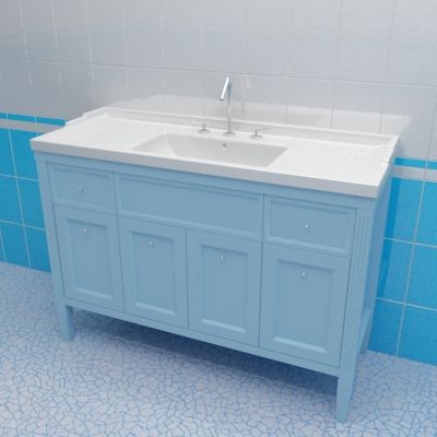 Sink cabinet 3d-model Caprigo Albion 120 blue