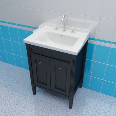 Sink cabinet 3d-model Caprigo Albion 60 Bl