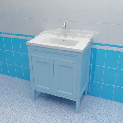 Sink cabinet 3d-model Caprigo Albion 70 blue