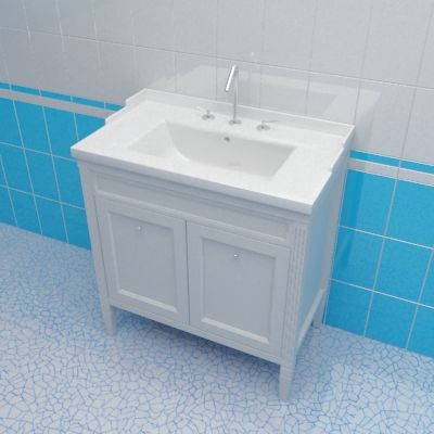 Sink cabinet 3d-model Caprigo Albion 80 W