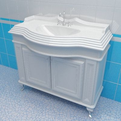 Sink cabinet 3d-model Caprigo Fresco 100 W