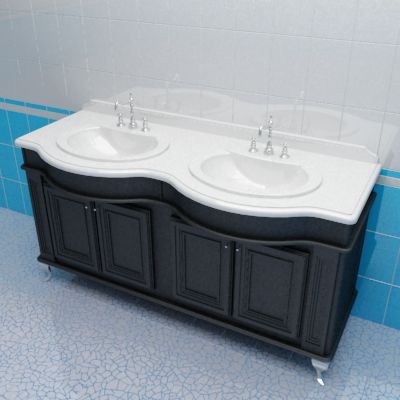 Sink cabinet 3d-model Caprigo Fresco 160 B dual