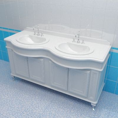 Sink cabinet 3d-model Caprigo Fresco 160 W dual