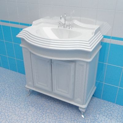 Sink cabinet 3d-model Caprigo Fresco 80 W