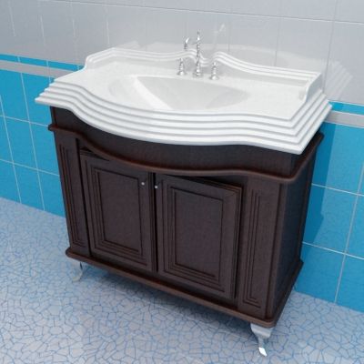 Sink cabinet 3d-model Caprigo Fresco 90 Br