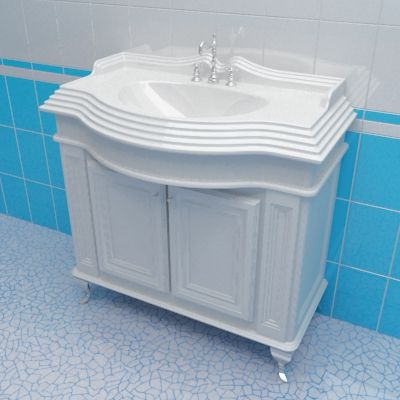 Sink cabinet 3d-model Caprigo Fresco 90 W